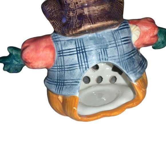 Ceramic Scarecrow Tea-light Candle Holder— 5 inch - Picture 4 of 6